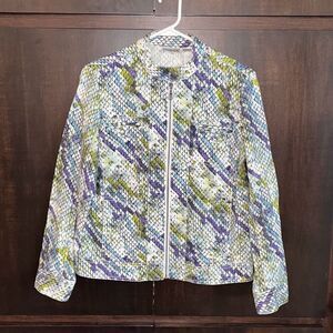 Chico's Mermaid Patterned Jacket Size Medium